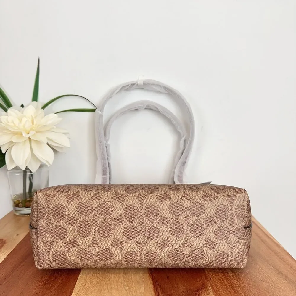 NWT Coach‎ Fiona Zip Tote Bag In Signature Canvas With Horse And Carriage Print